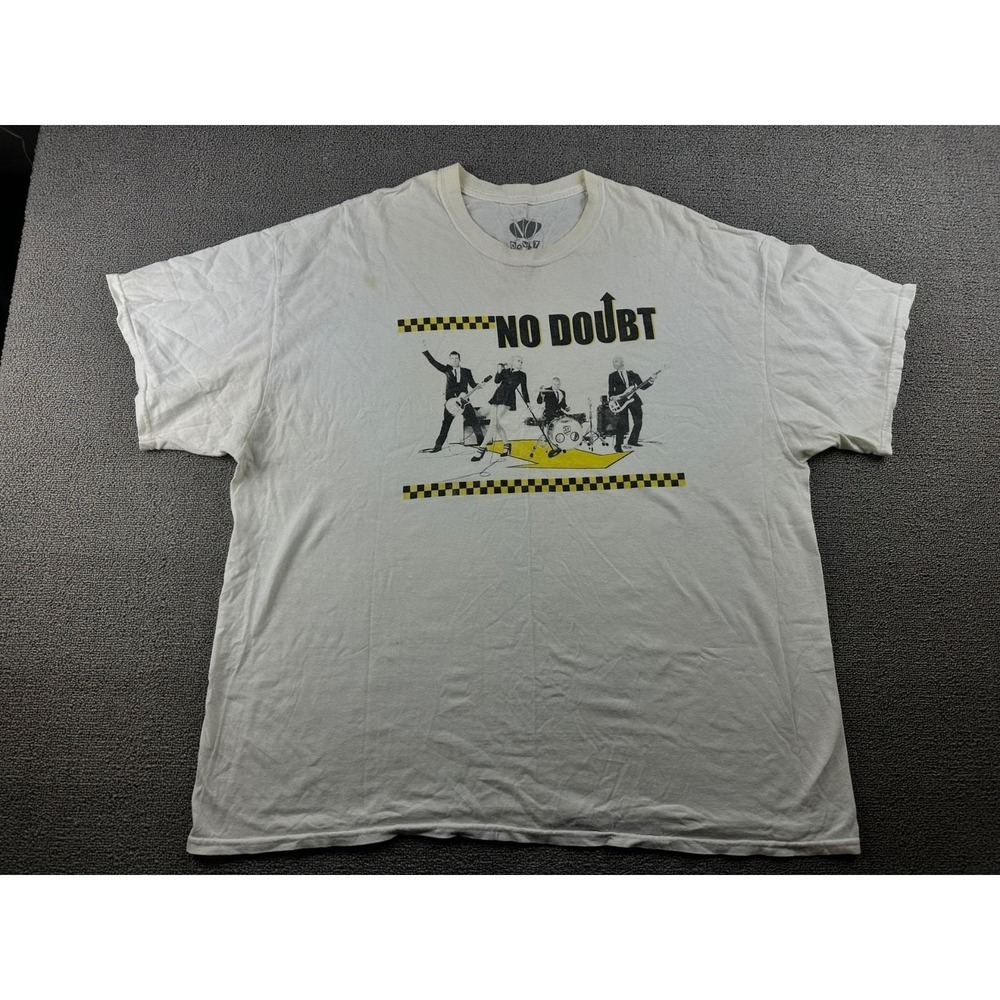 Y2K No Doubt T-Shirt Men XL White Rock Steady Tour Graphic Print Band Music 00s